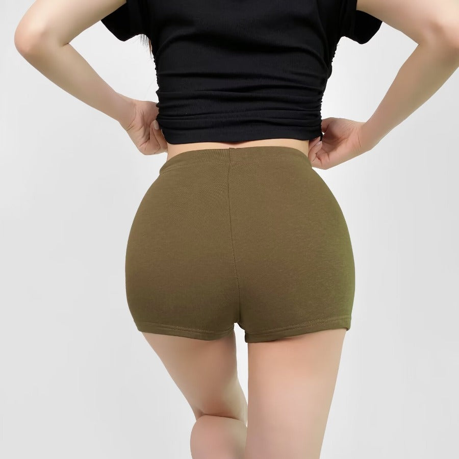 Stretch Hot Shorts Sports Casual Solid Color Shorts Women's Summer