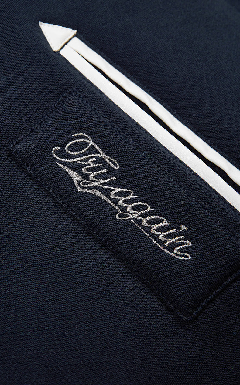Contrast Patch Embroidery New Coat Jacket Male