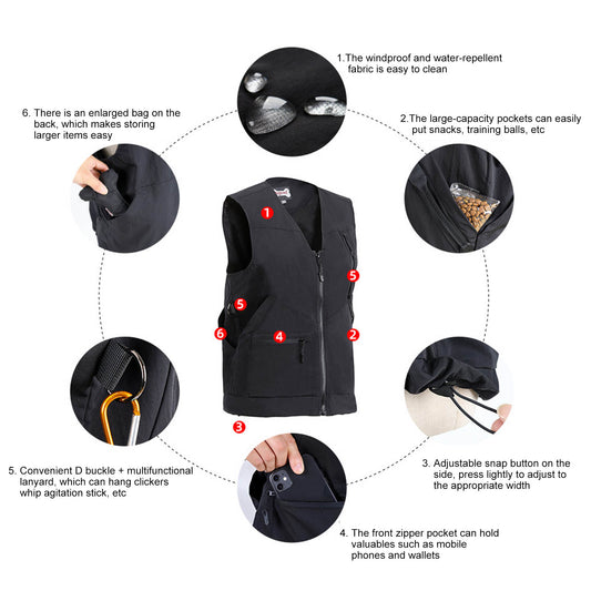 Multi Functional Large Pocket Clothes For Dog Training
