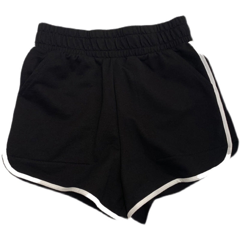 Sports Women's New Elastic Waist Slim Running Wide Leg Shorts