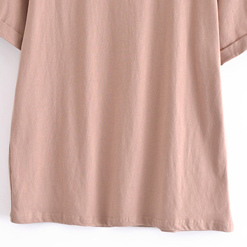 European And American Retro Bohemian Print T-shirt Women's Round Neck Pullover