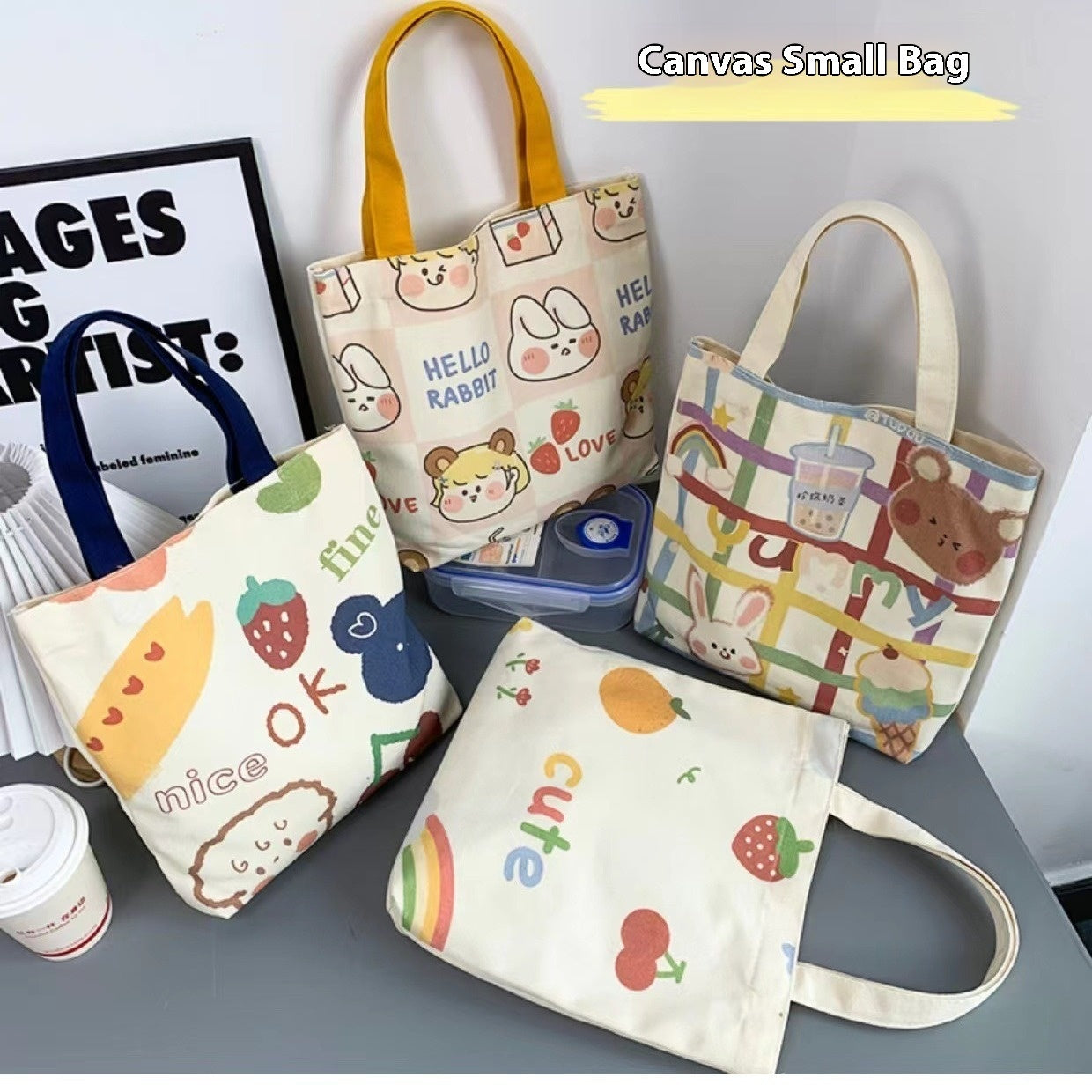 Cartoon Japanese Canvas Bag Tutorial Small Size