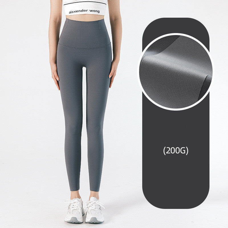 Women Wear Brushed Pants With A High Waist Winter Keep Warm