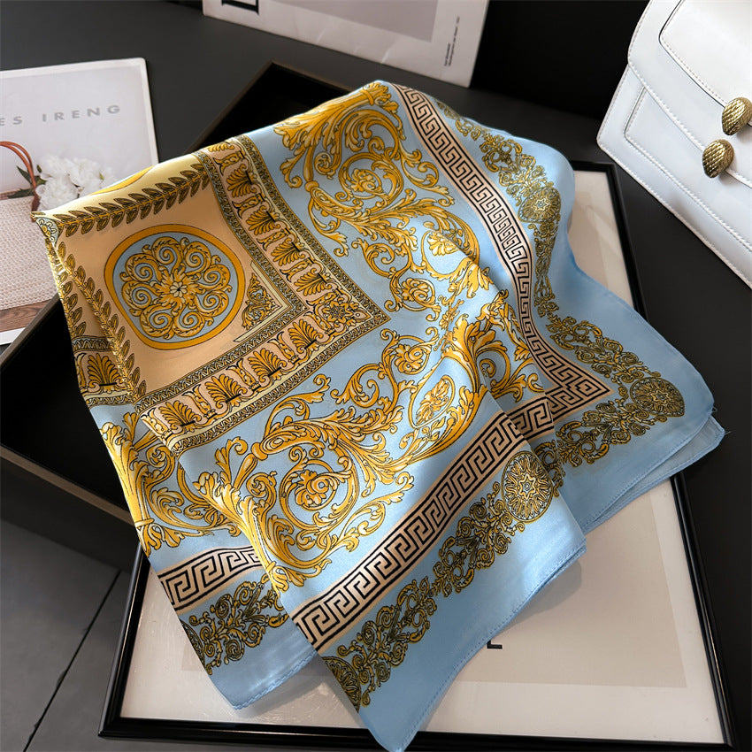 Light Luxury Temperament Silk Scarf 70cm Shawl For Women