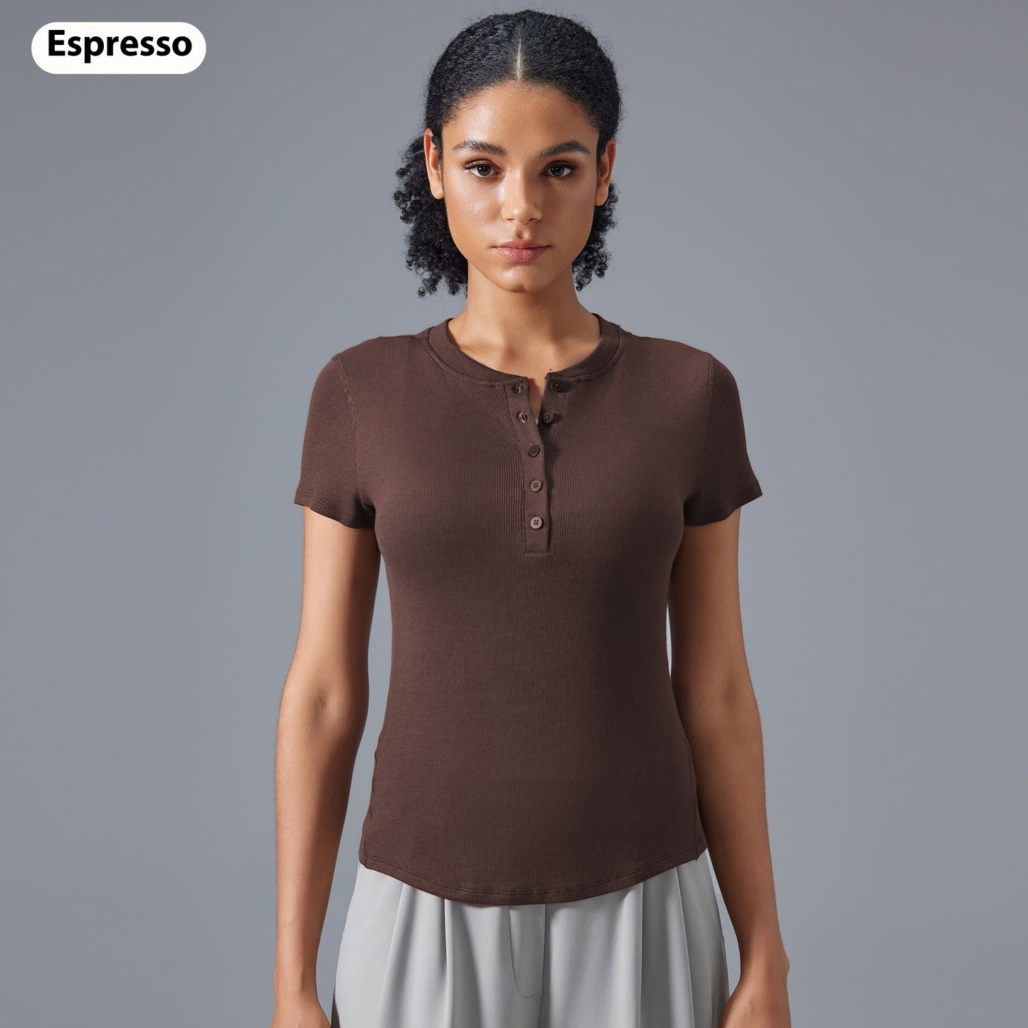 Leisure Wild Running Sports Nude Feel Slim Fit Yoga T-shirt