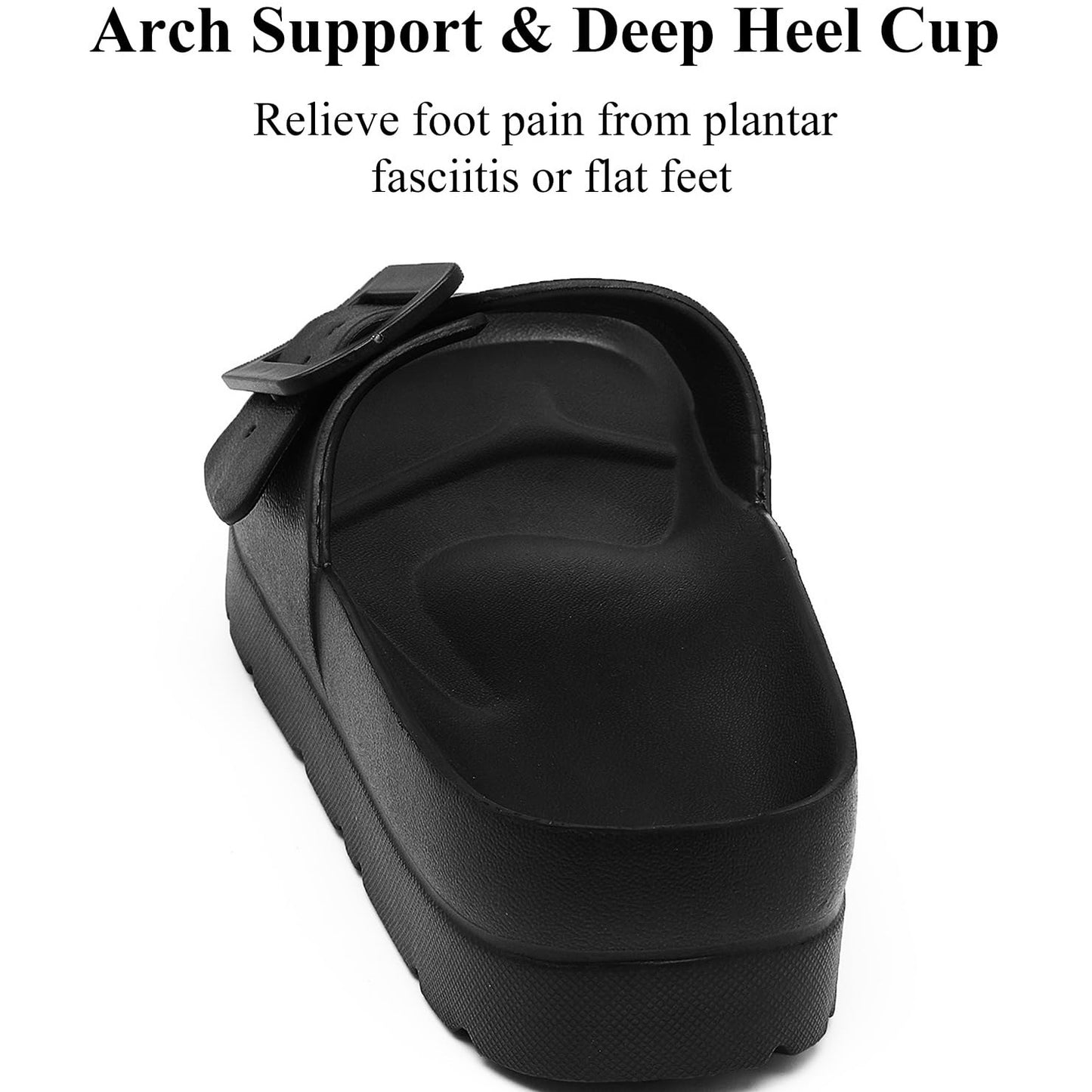 Adjustable Buckle Simple Fashion Comfortable Lightweight Cushion Slippers