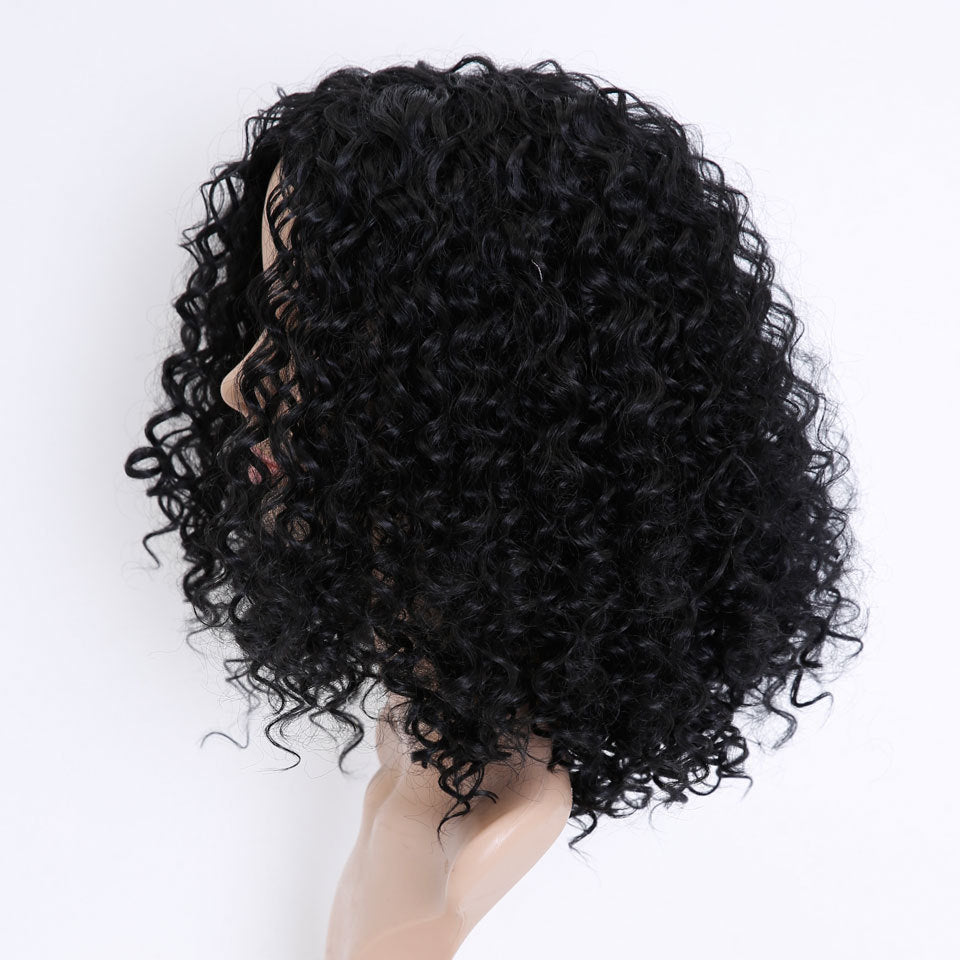 Women's Short Curly Hair African Small Curly Explosive Head Chemical Fiber Headset