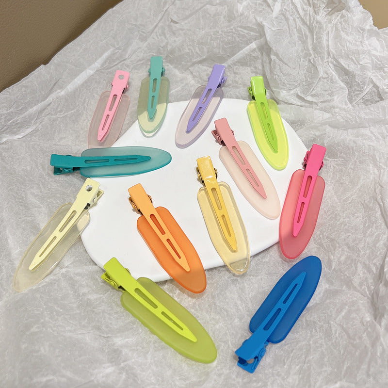 Candy Color Seamless Female Side Fringe Hairpin