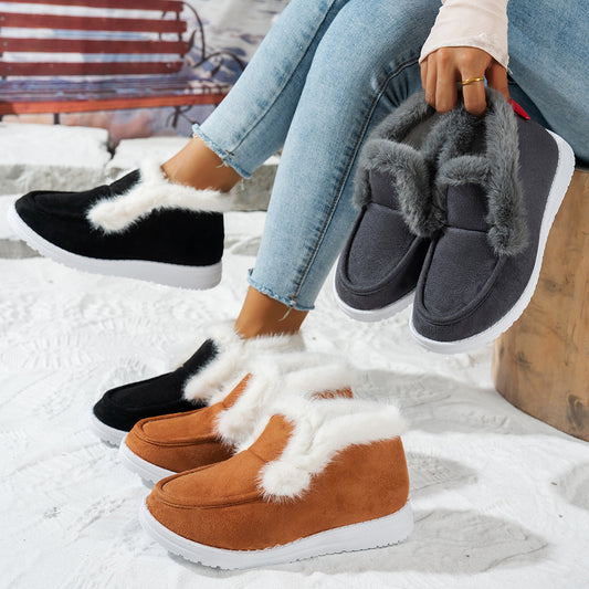 Women's Cotton Fashionable Outdoor Non-slip Thick Warm Shoes