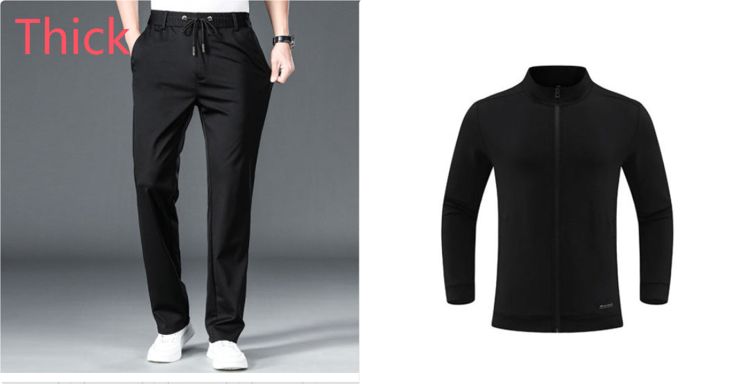 Mens Outdoor Windproof Sport Jacket With Stand Collar And Stretchy Fabric For Casual Wear