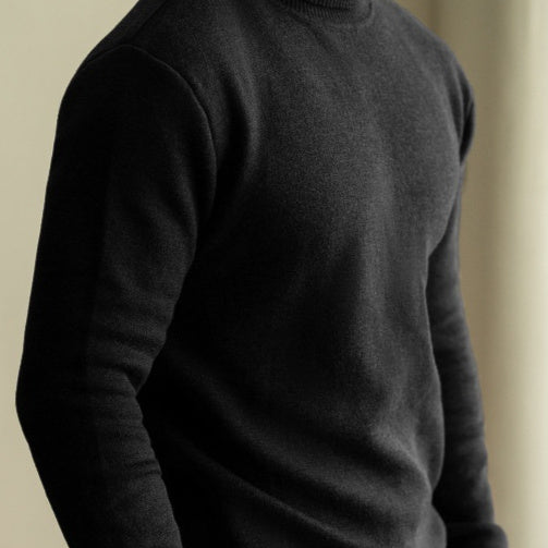Langærmet sweater til mænd – til varme under en skjorte