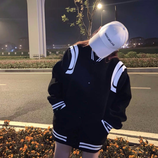 Trendy All-match Style Small Cardigan Baseball Uniform