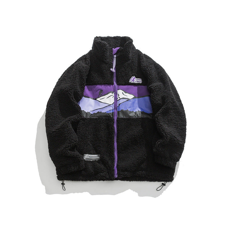 Lamb Coat Men's Thickened Tide Brand