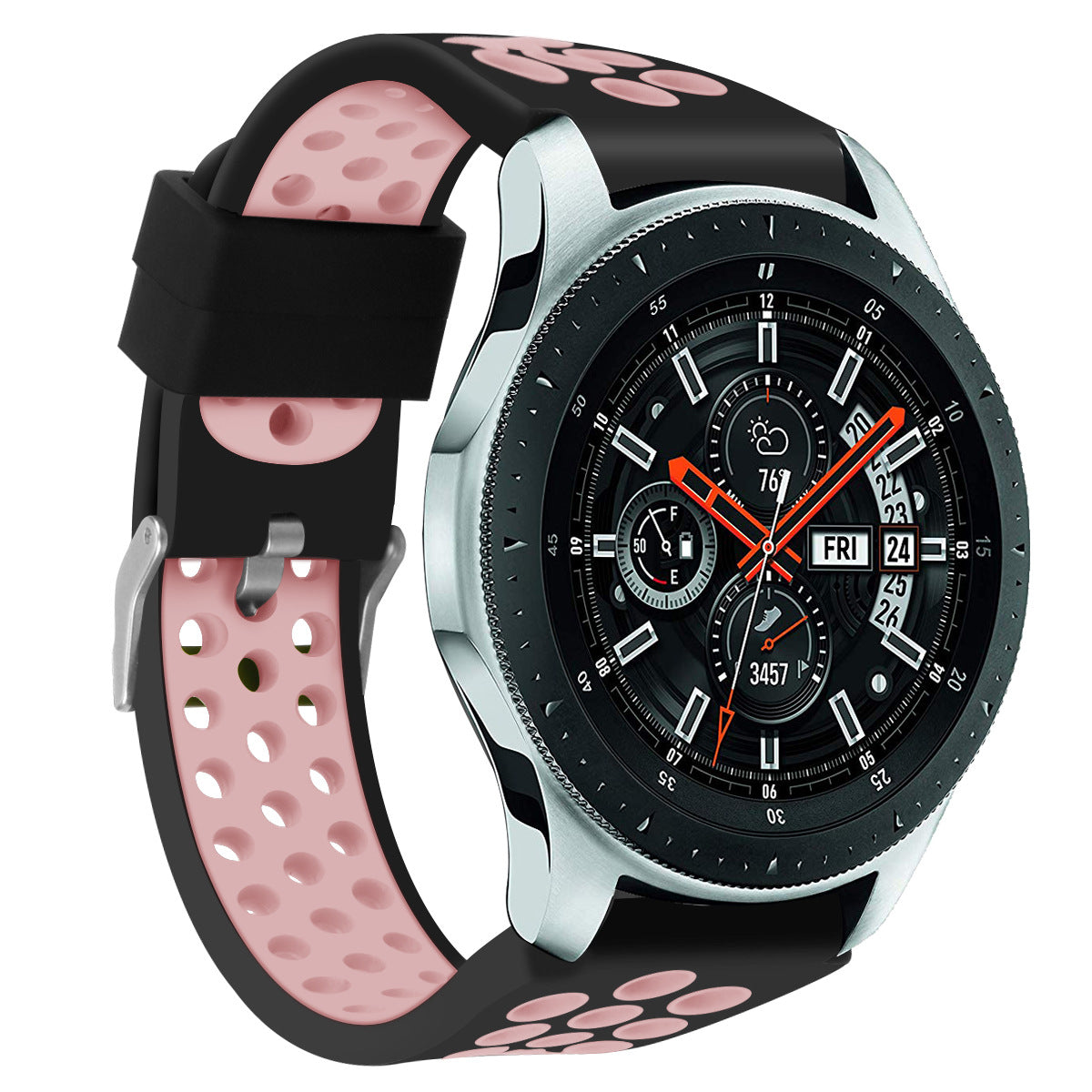Straight Grain Silicone Sports Watchband Wristband