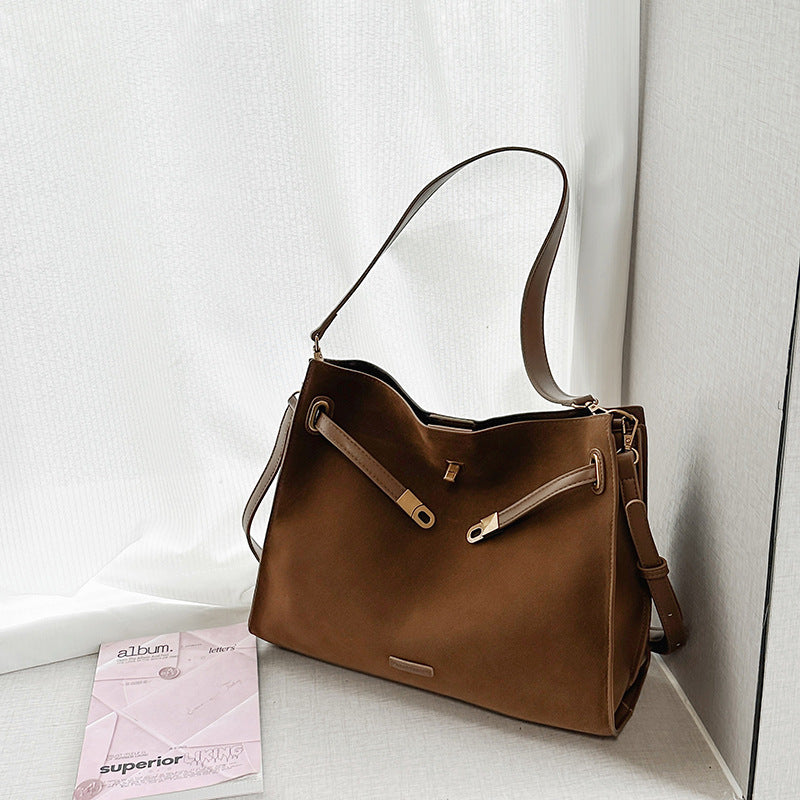 Casual Stylish High-capacity Matte Leather Bag