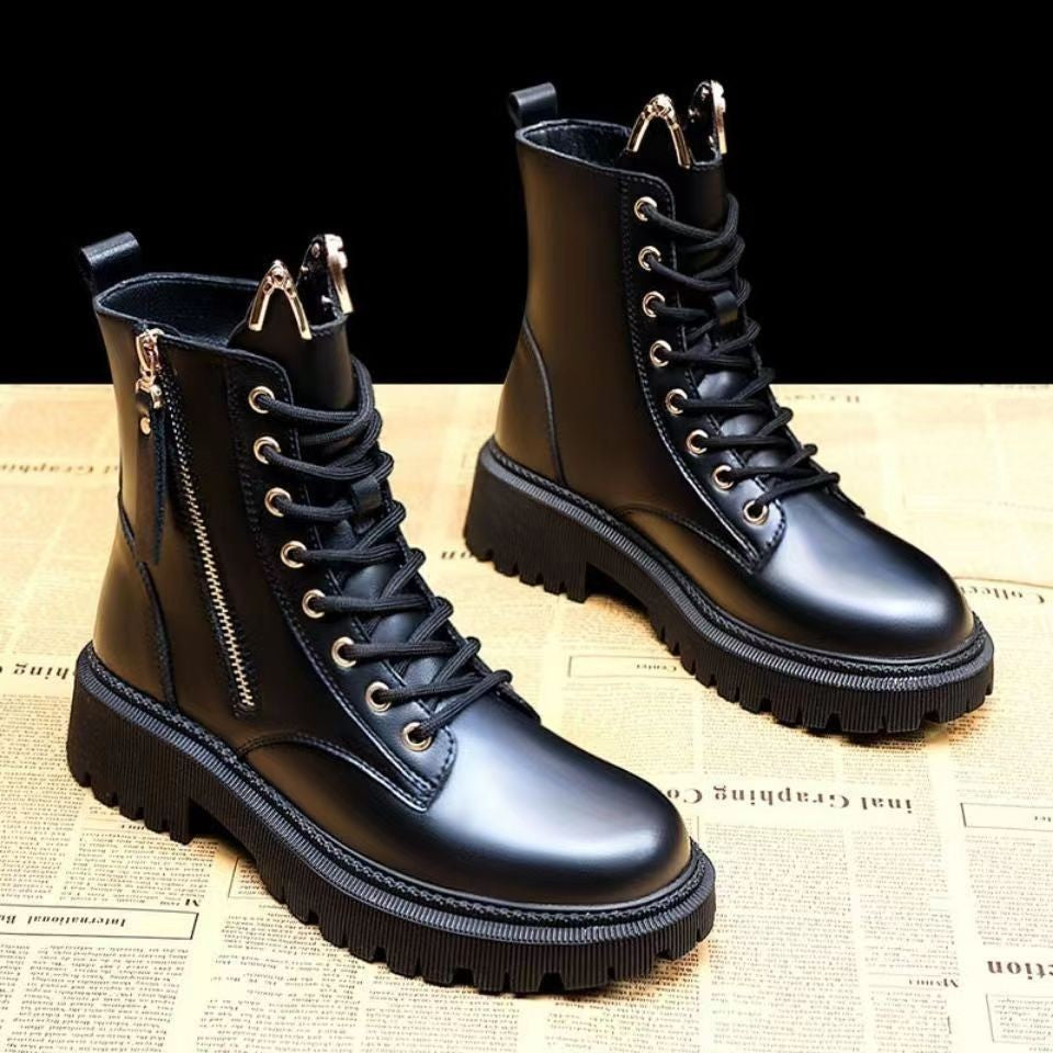 Women's Fleece-lined Spring And Autumn Boots
