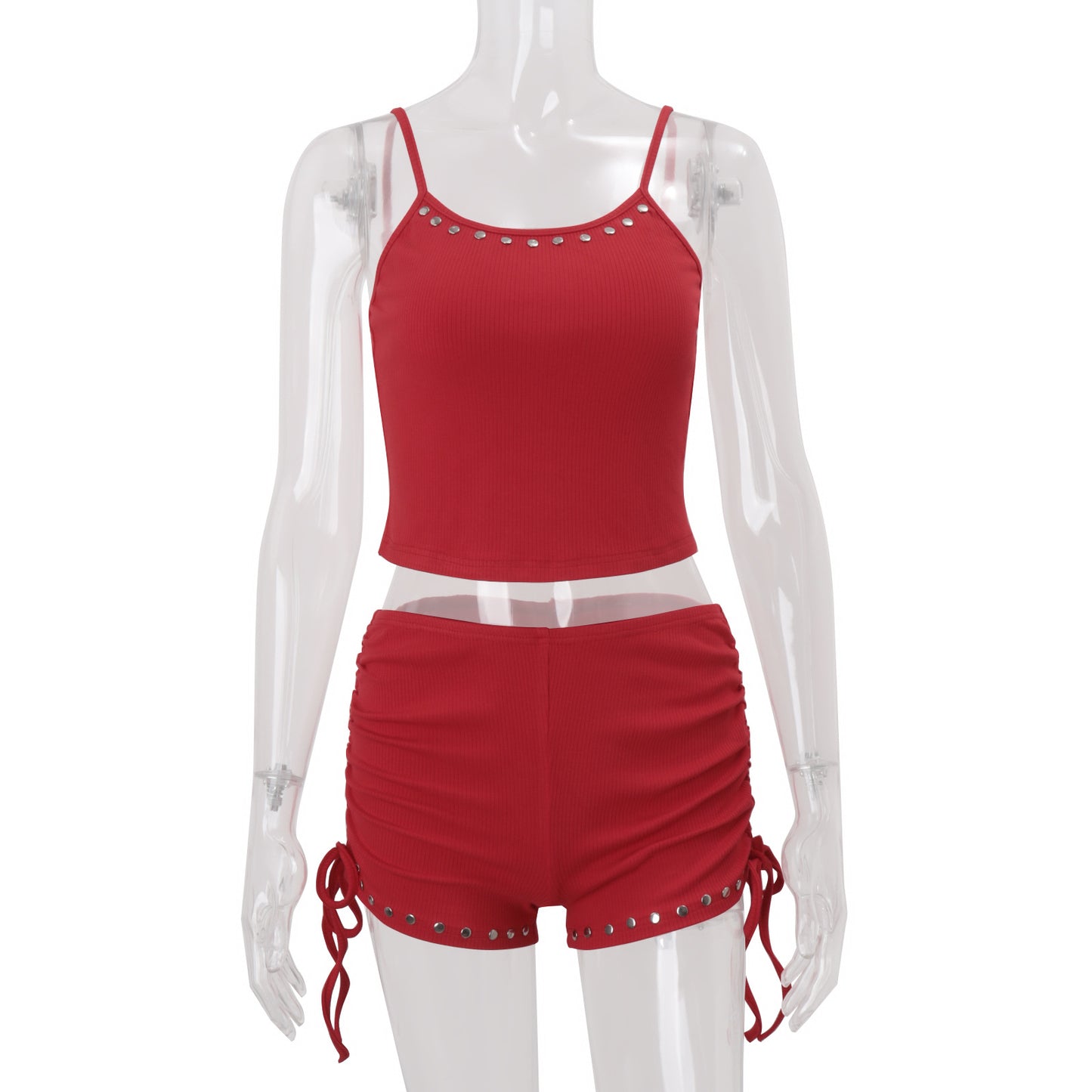 Strappy Top And Sexy Casual Shorts Set