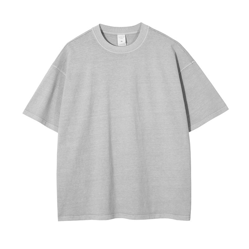 Washed And Worn Dyed Bright White Short Sleeve T-shirt