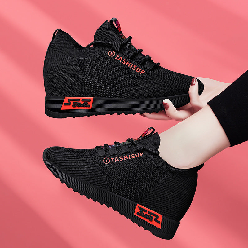 Single Cotton Casual Shoes, New High Rise Women's Fashion