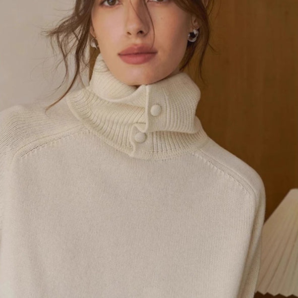 Womens Fashionable Casual Turtleneck Pullover Sweater