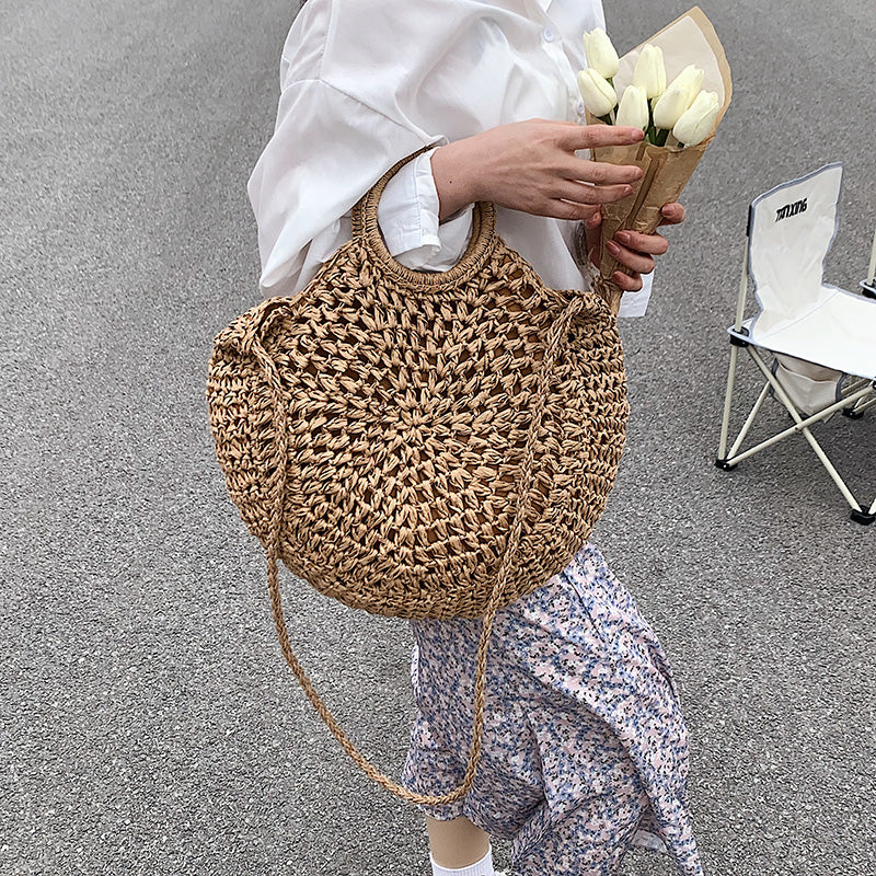 New Fashion Women's Straw Woven Single Shoulder Diagonal Handbag