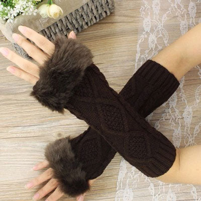 Driving And Riding Twist Knitted Arm Cover