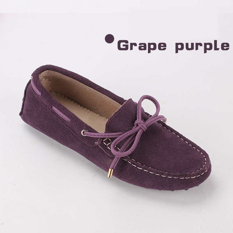The New Bowknot All-match Leather Breathable Shallow Flat Shoes