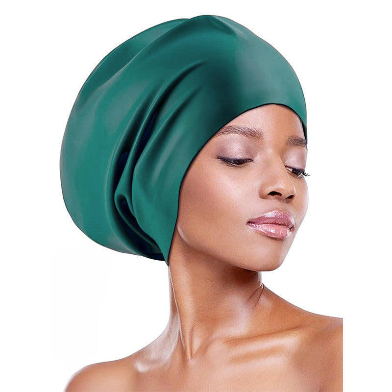 Waterproof Not Squeezing Head Extra Large Silicone Ear-protecting Swimming Cap