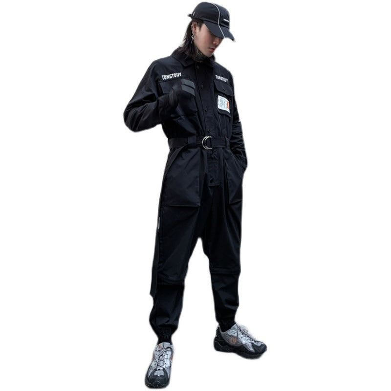 Men's And Women's Japanese Casual Polyester Fiber Overalls