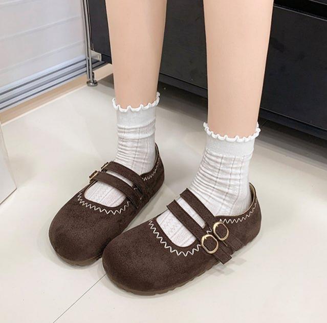 Boken Small Leather Shoes Korean Version Girls' Frosted Princess Shoes Soft Soled Bean Single Shoes