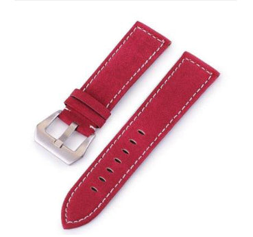 Frosted Cowhide Leather Watch Strap High-end Pure Handmade Thick Thread