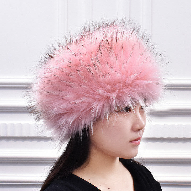Women's Fashionable All-Match Hat, Northeast Ethnic Style Artificial Wool Hat, Winter