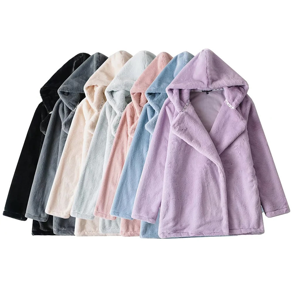 Temperament Commuter Lightly Cooked Bunny Fleece Jacket