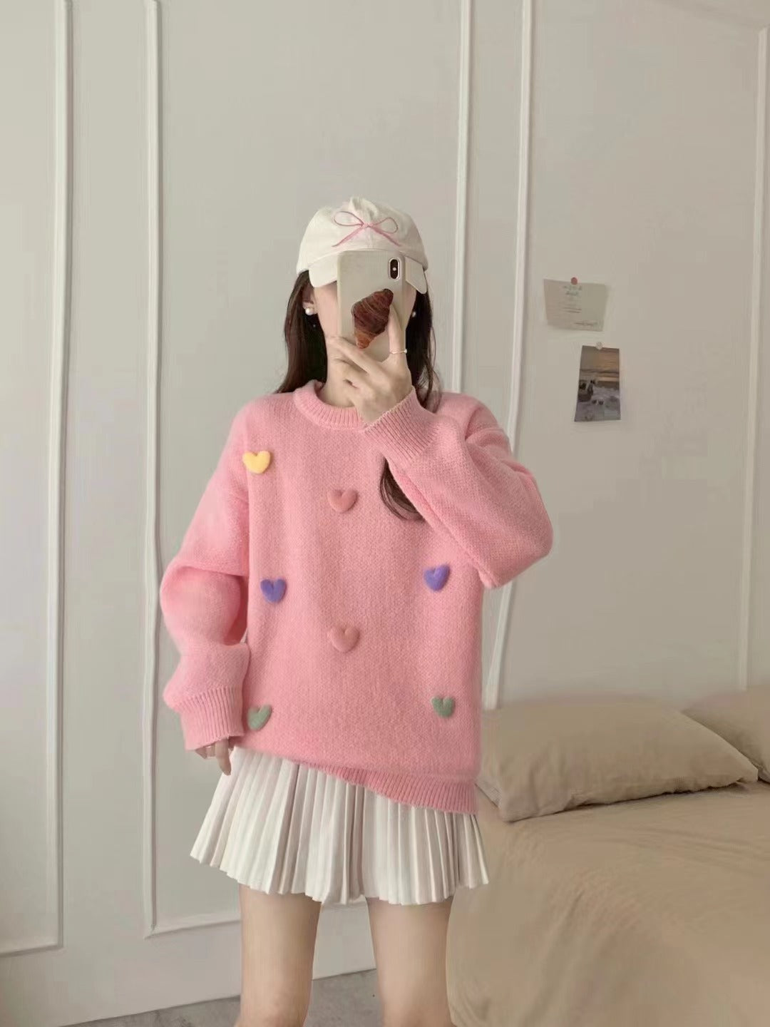 Loose And Lazy Style Sweet Knitted Sweater Pullover Autumn And Winter New