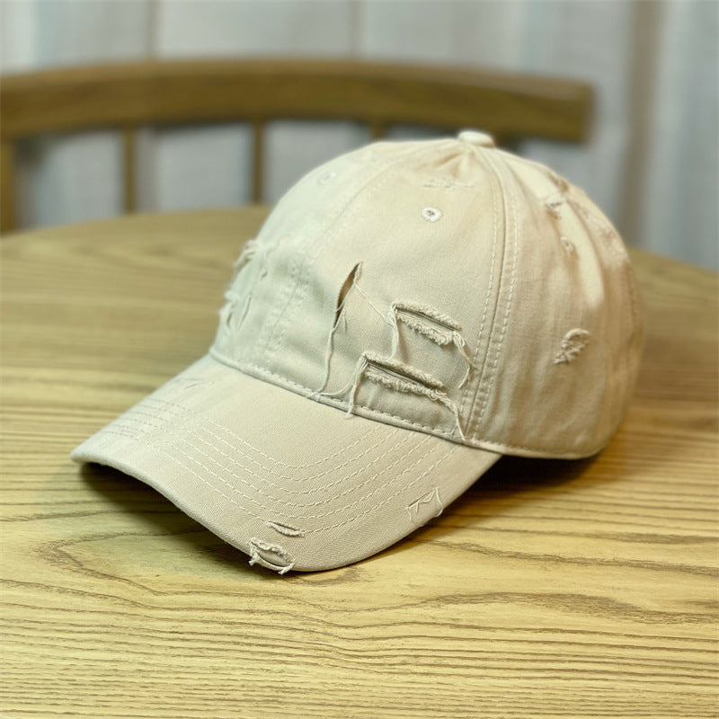 Men's And Women's Fashion Retro Do Old Hole Baseball Hat