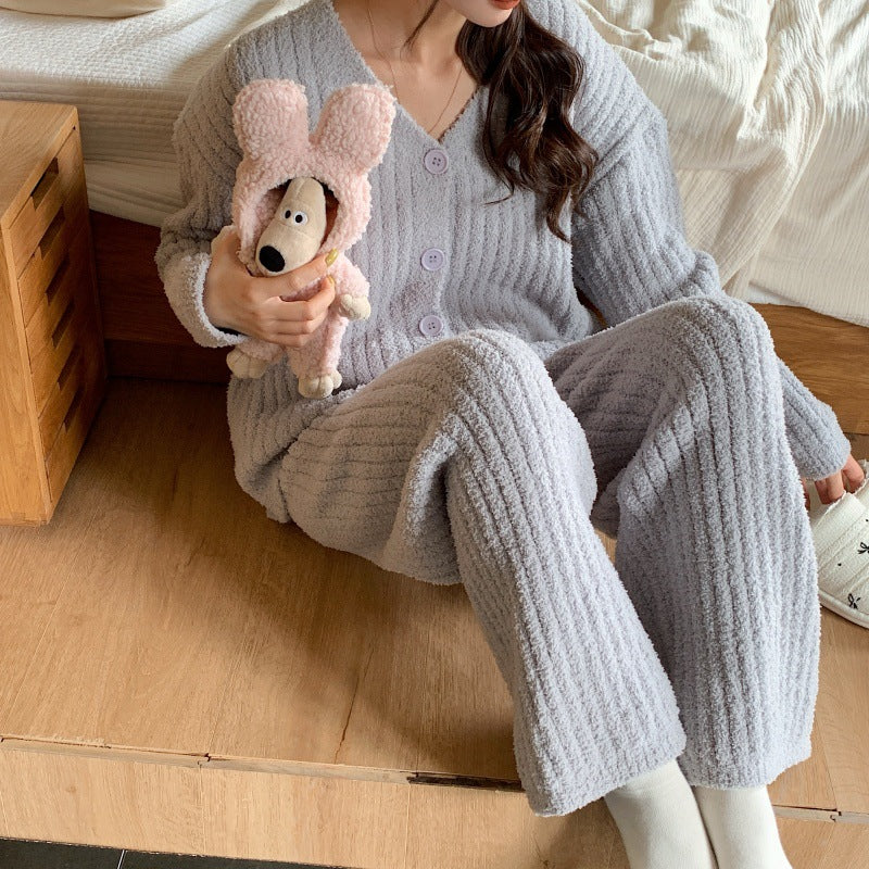 Women's Winter New Thick Thermal Pajamas Suit