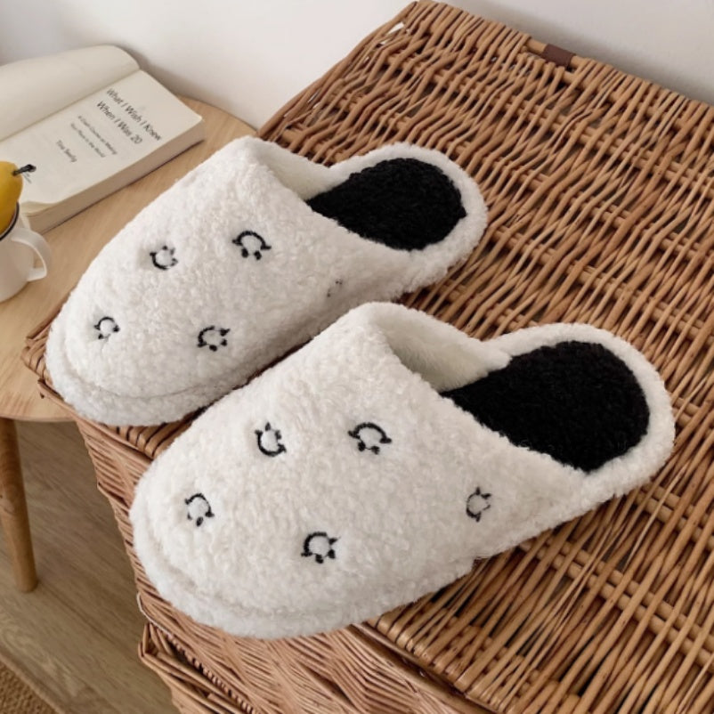 Closed Toe Home Warm Comfortable Cute Fluffy Slippers