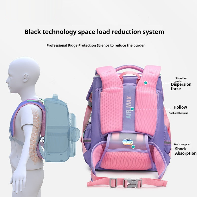 Large Capacity Waterproof Schoolbag For Elementary School Students And Girls
