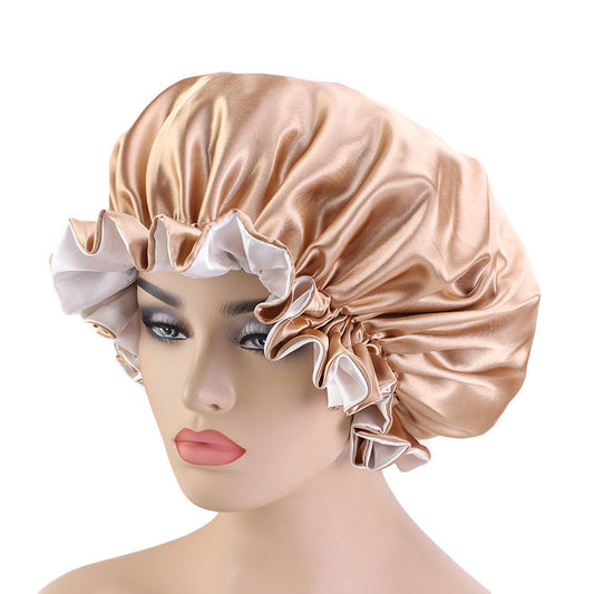Double Satin Lace Nightcap Extra Large Round