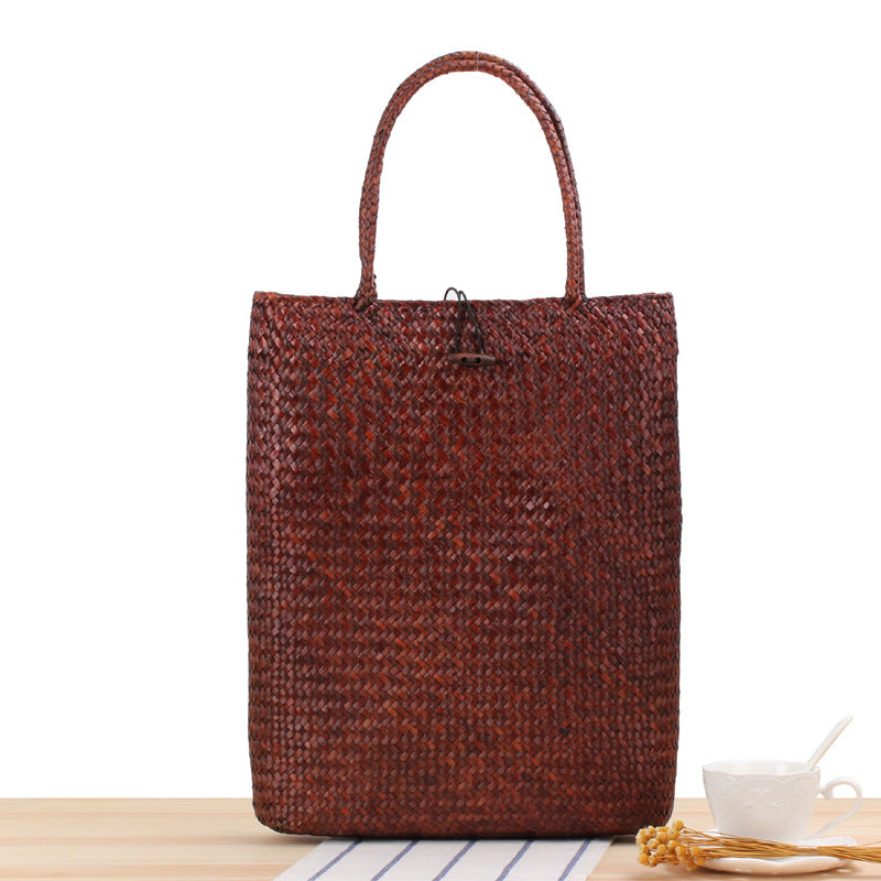 Women's Fashion Cooler Woven Single Shoulder Straw Bag