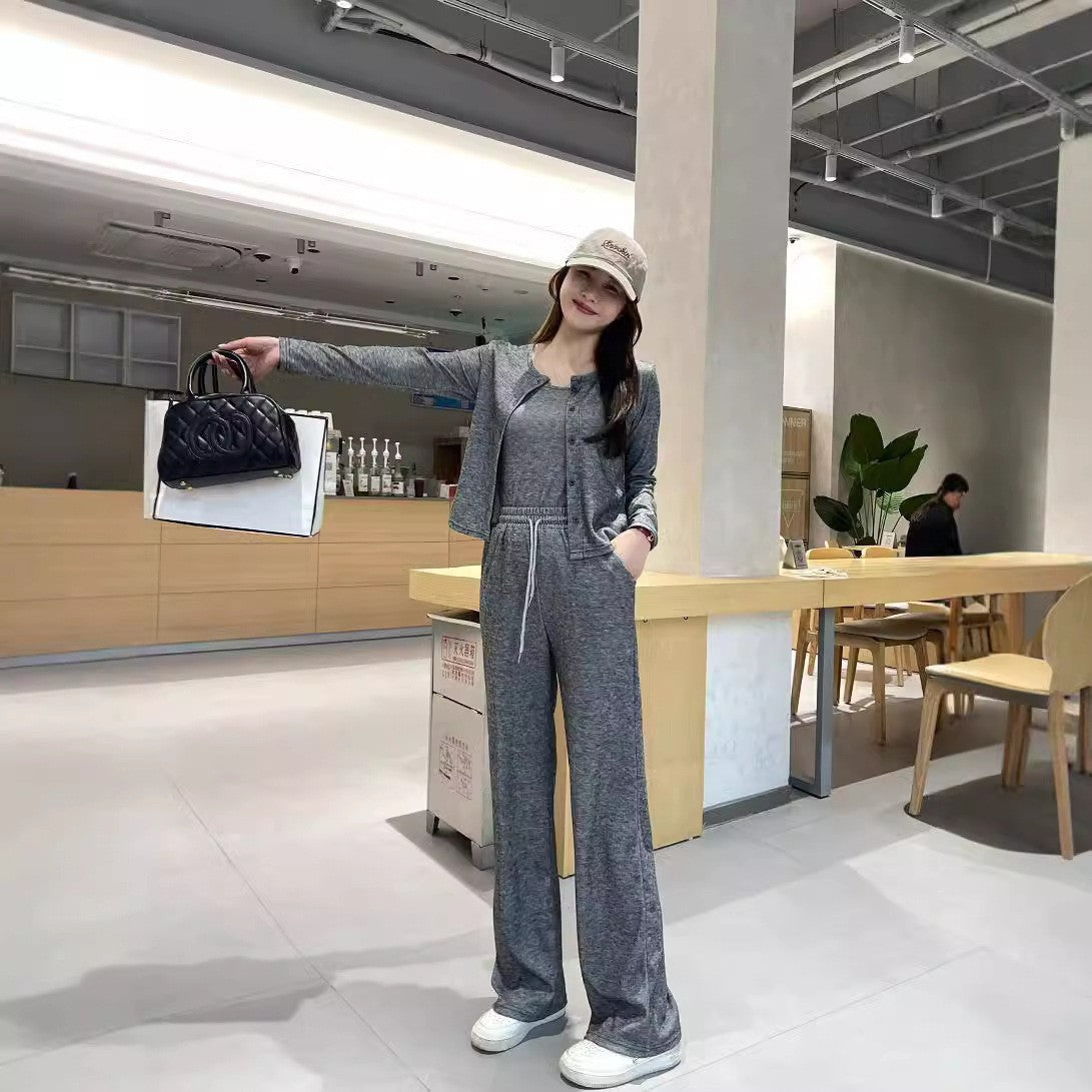 Women's Casual Sporty Springautumn Thin Cardigan Sticky Rice