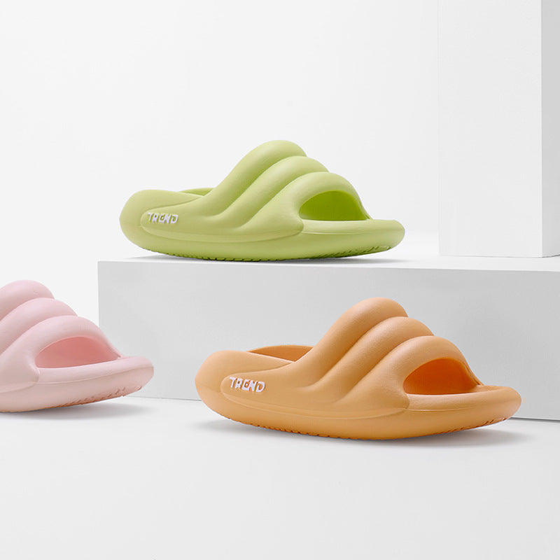 Wave Pattern Design Fashionable Non-slip Wear-resistant Slippers