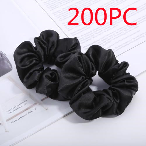 European And American Cloth Circle Head Rope Pure Color Headdress Hair Rope
