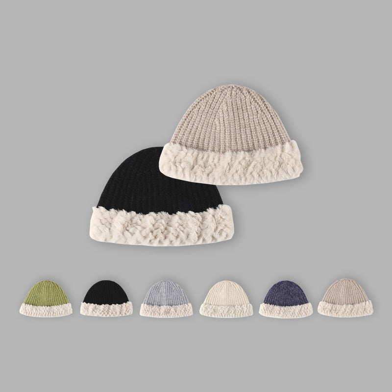 Autumn And Winter Leisure Versatile Warm High Elastic Knitted Hat Women