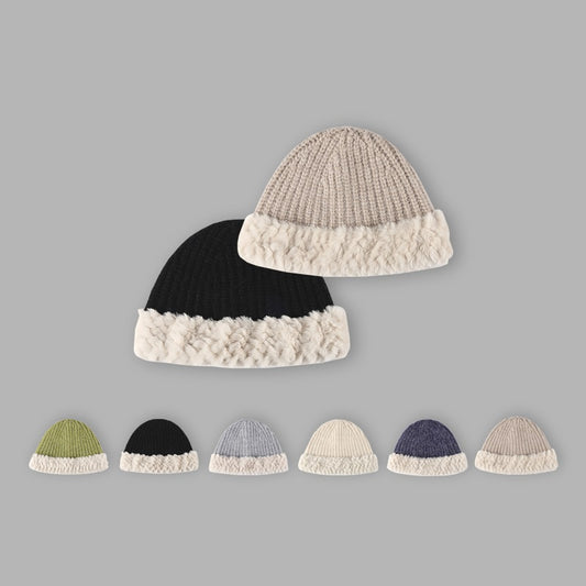Autumn And Winter Leisure Versatile Warm High Elastic Knitted Hat Women