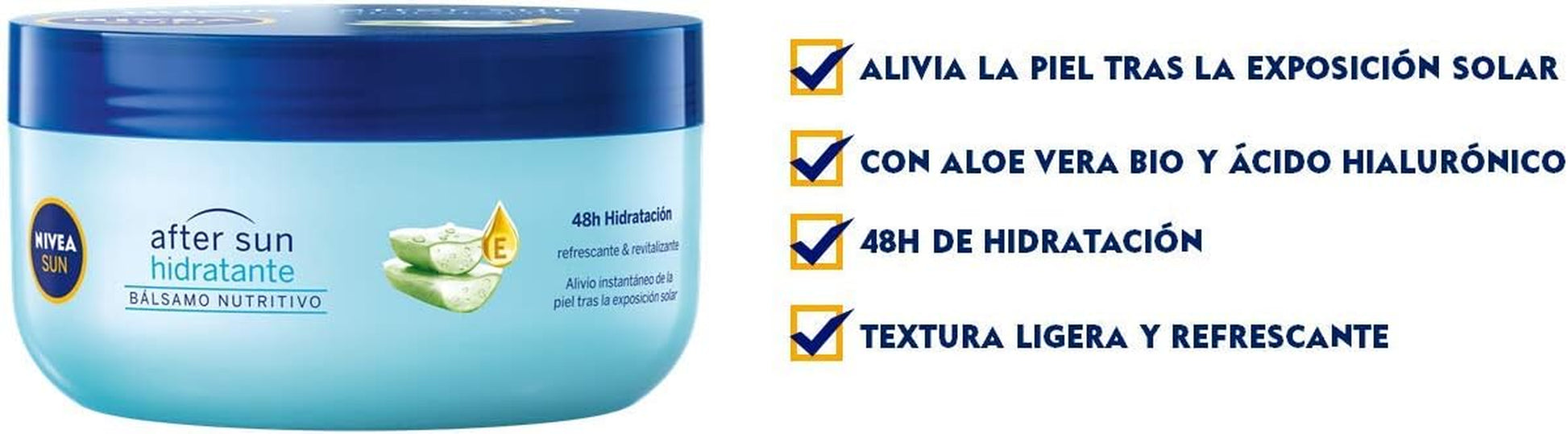 NIVEA SUN after Sun Hidratante Bálsamo Nutritivo (1 X 300 Ml), Crema Hidratante Para Aliviar Y Revitalizar La Piel, Crema Reparadora Con Aloe Vera Y Vitamina E