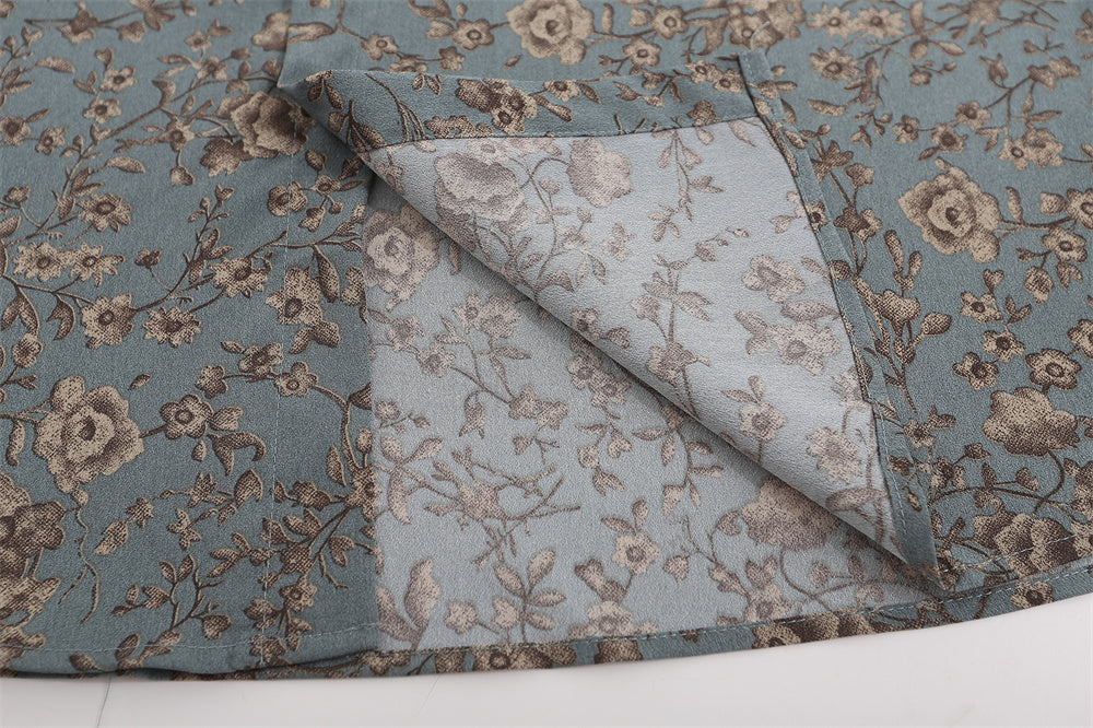 Floral Shirt Men's Loose Casual Polo Collar Cardigan