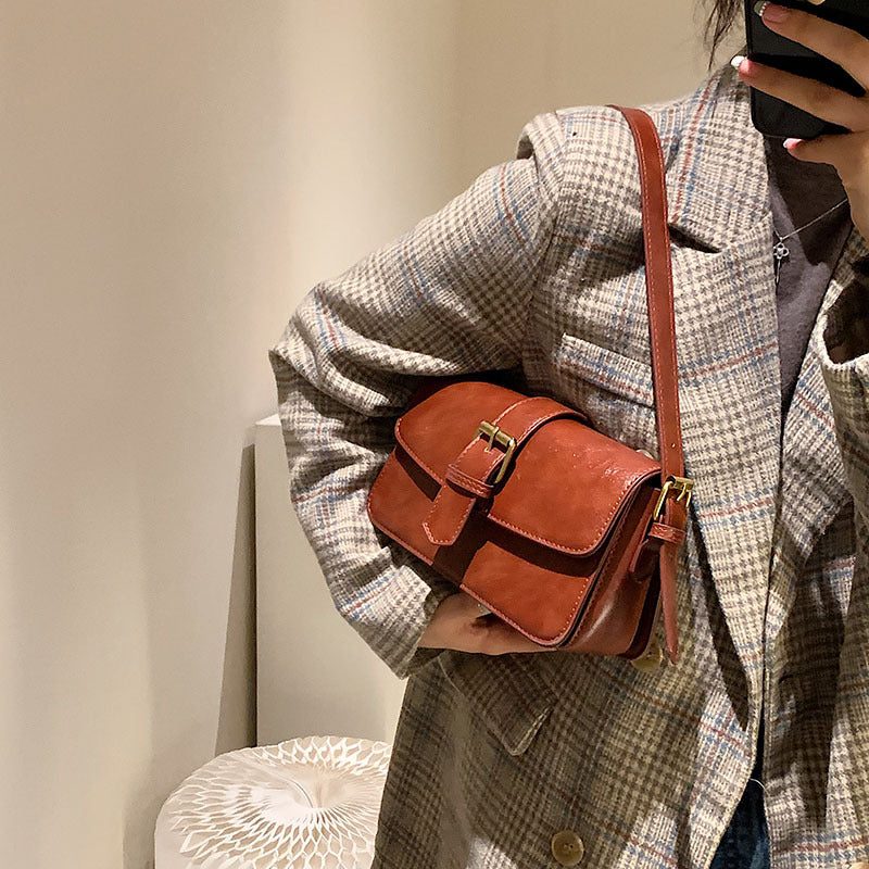 Women's Vintage Simple And Versatile Single Shoulder Crossbody Bag