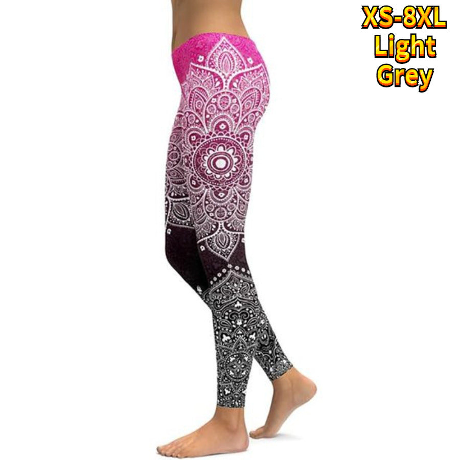 Printing High Waist Sexy Hip Yoga Pants  3D