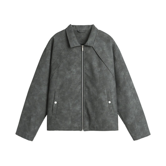 Men's Short Casual Leather Clothing Jacket